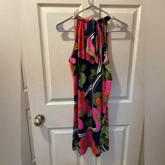Trina Turk Vibrant Floral Halter Dress Size Large NWT - Picture 2 of 5